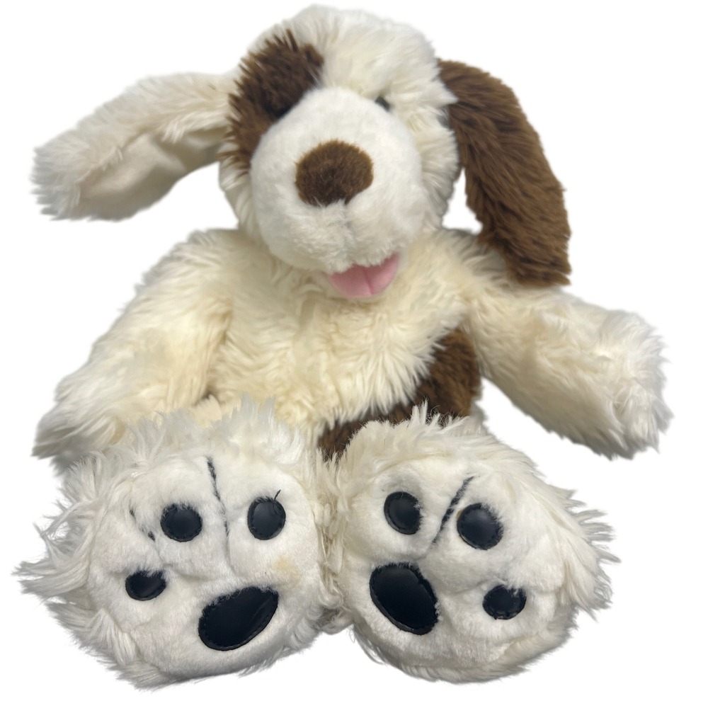 Build-A-Bear Workshop Cream Brown Spotted Puppy Dog Plush Stuffed Animal Toy